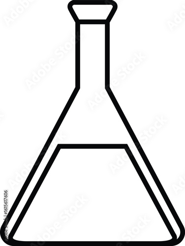 Lab beaker in the shape of a triangle