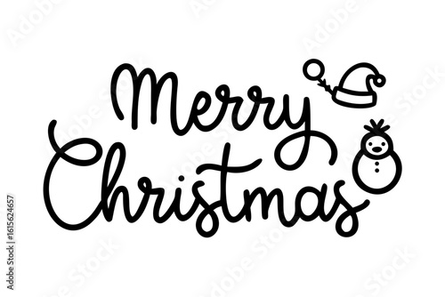 Silhouette of a Woman Holding a Christmas Wreath with a Star on a White Background female