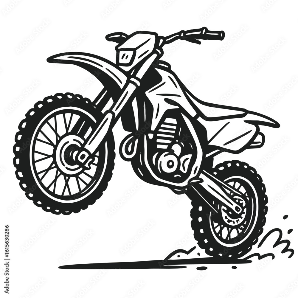 Fototapeta premium Motocross Silhouette Illustration