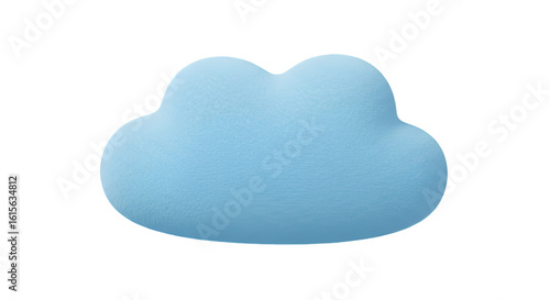 Illustration Of Soft Blue Cloud Isolated On Transparent Background For Design