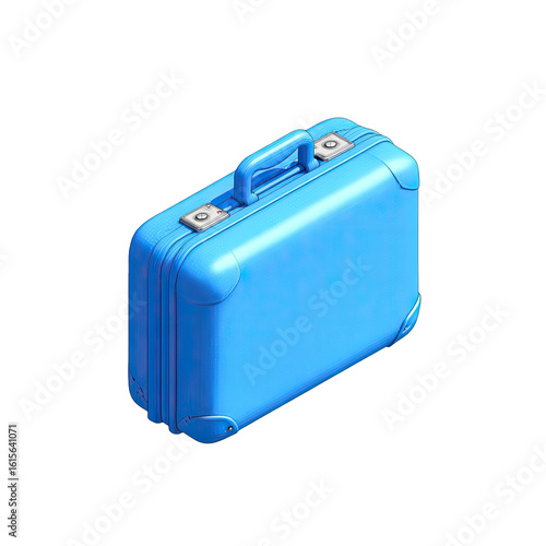 Blue suitcase, isometric view