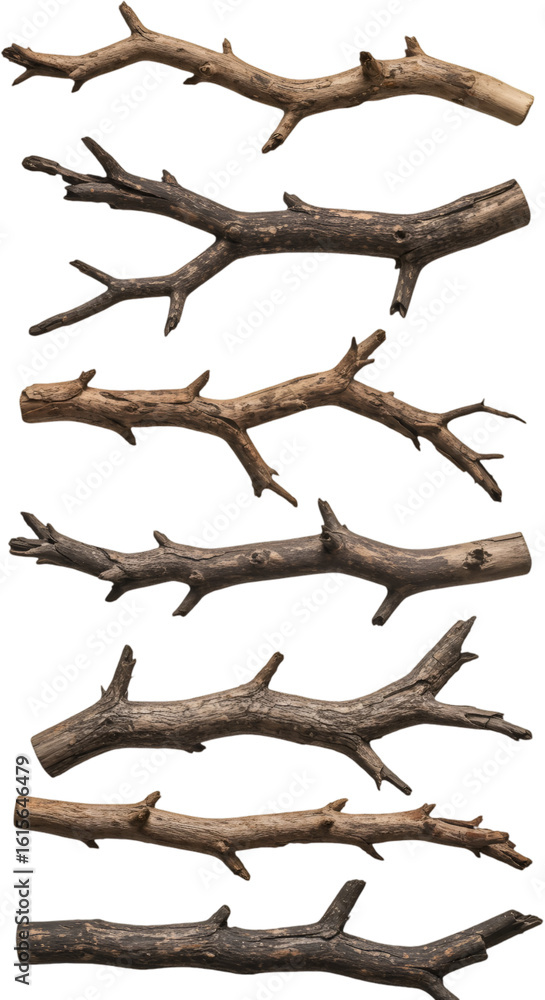 Fototapeta premium Isolated Branches Illustration On Transparent Background Nature Elements