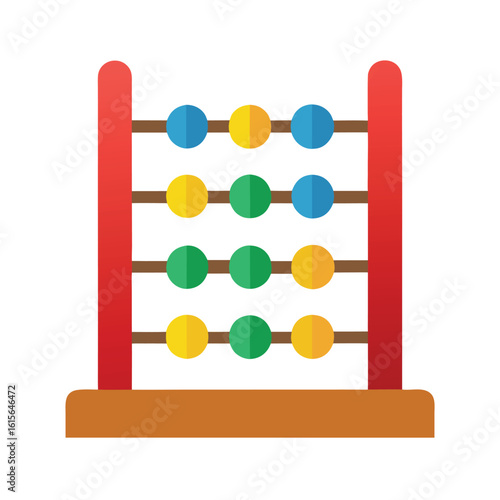 abacus with colorful beads