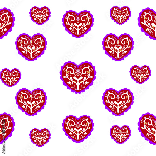 seamless pattern with hearts