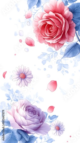 abstract watercolor flower background