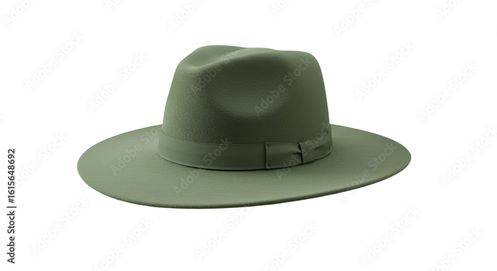 Fototapeta premium Isolated Green Hat On Transparent Background Fashion Accessory Illustration