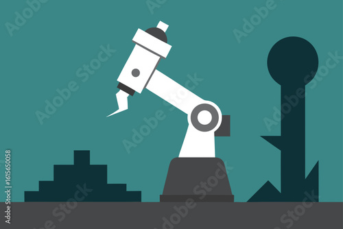 robotic arm smashes graves