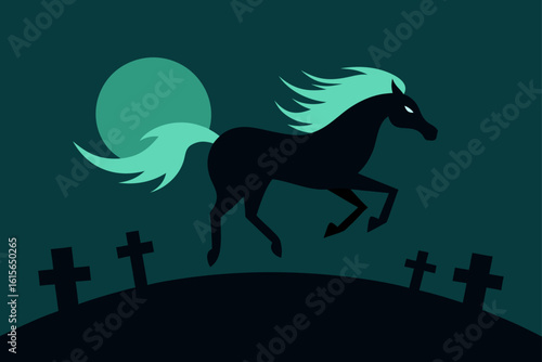spectral horse galloping