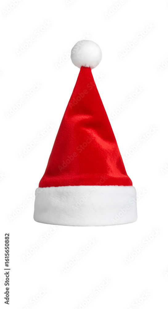Isolated Christmas Santa Hat Illustration On Transparent Background Isolated Christmas Santa Hat Illustration On Transparent Background