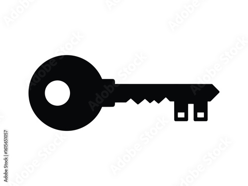 Unlock your potential with this sleek black key graphic for security and access