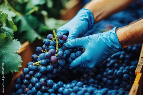 Fresh grapes handled in refrigerated storage