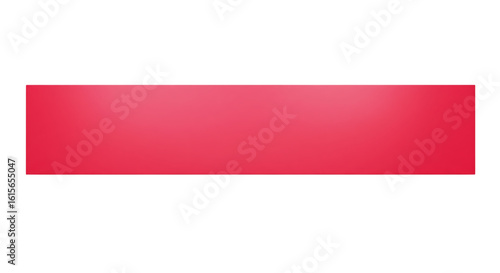 Vibrant red horizontal banner with subtle gradient and soft light isolated on transparent background