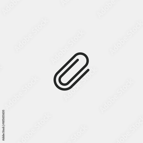 Paper clip logo icon flat vector design