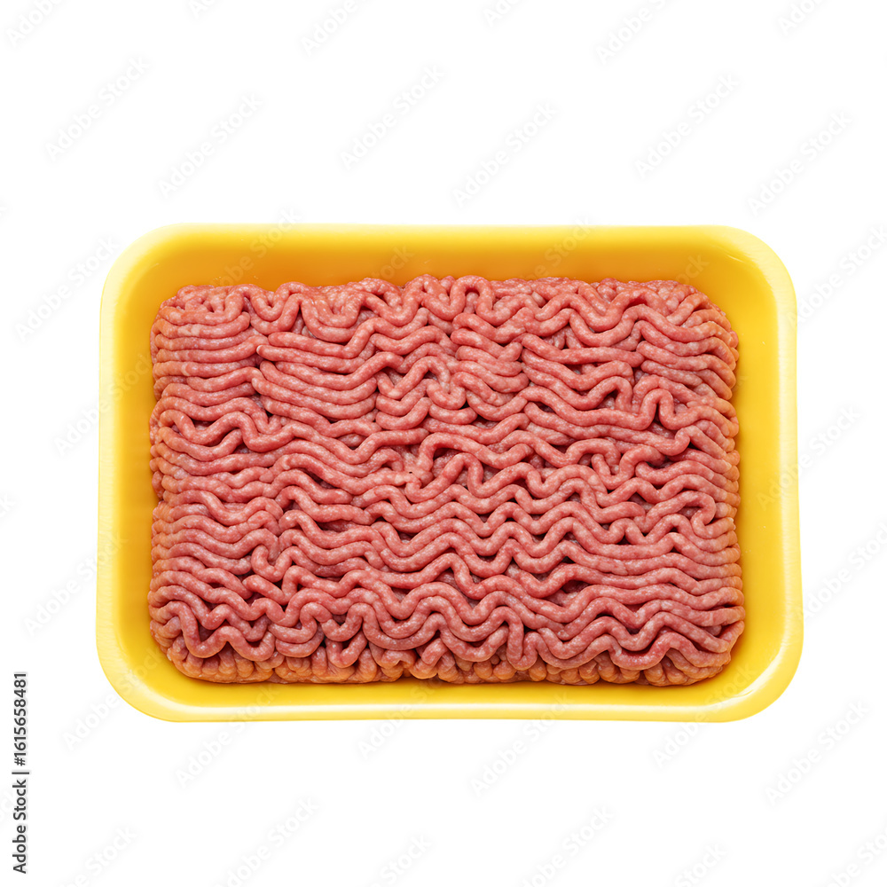 Minced Beef Meat in Plastic Packaging Isolated on Transparent Background
Minced Beef Meat in Plastic Packaging Isolated on Transparent Background