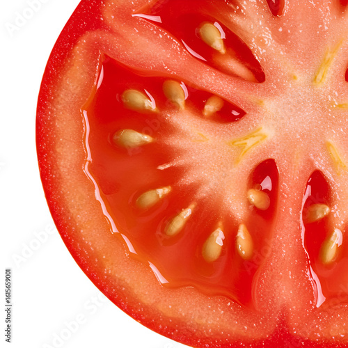 Wallpaper Mural Isolated Macro Photo of a Tomato Slice on a Transparent Background Torontodigital.ca