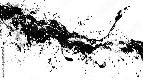 Wallpaper Mural Abstract ink splatter on white Torontodigital.ca