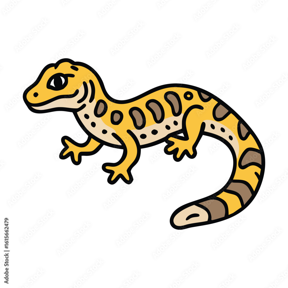 Obraz premium Leopard Gecko Illustration