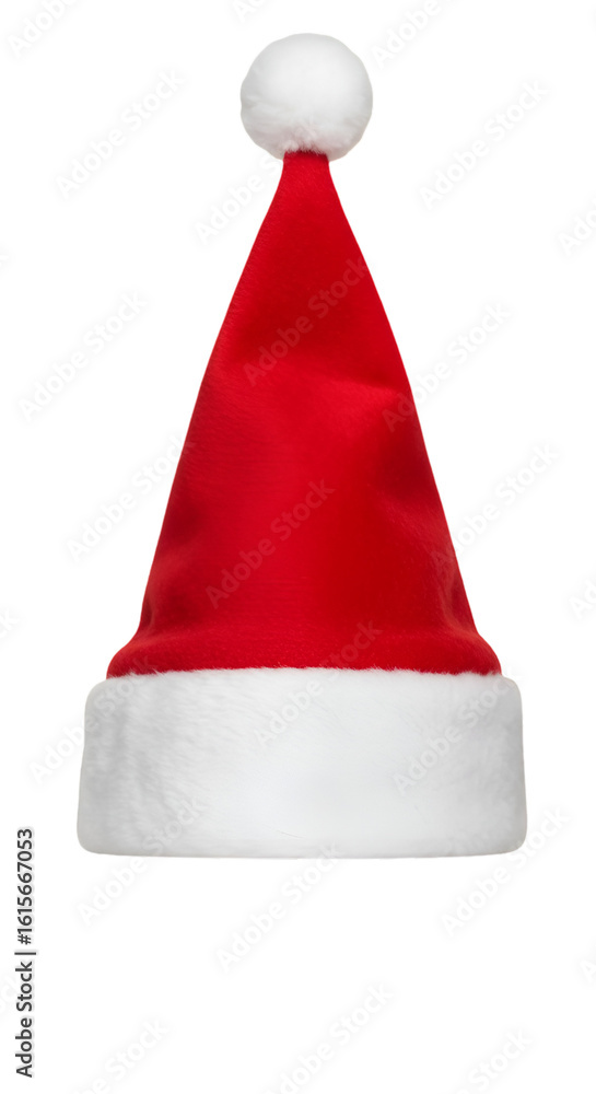 Isolated Santa Hat Illustration In Red And White On Transparent Background Isolated Santa Hat Illustration In Red And White On Transparent Background