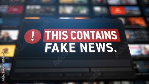 A digital warning message displays 