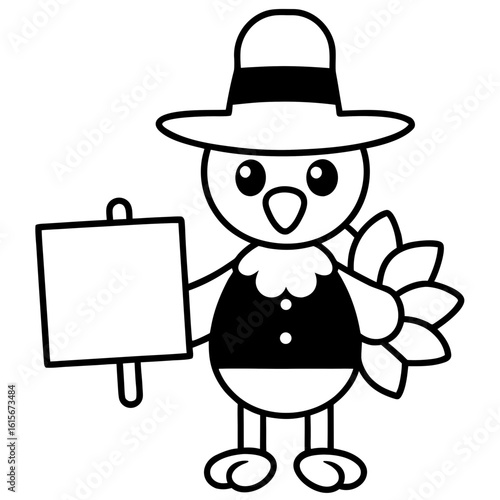 man holding a blank sign