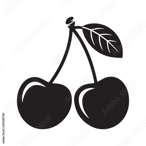 Black cherry symbol vector