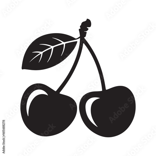 Fresh fruit vector illustration. Fresh cherry icon. Vector eps 10