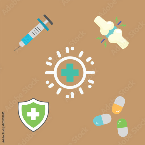 medical equipment icon Vector Style With White Background