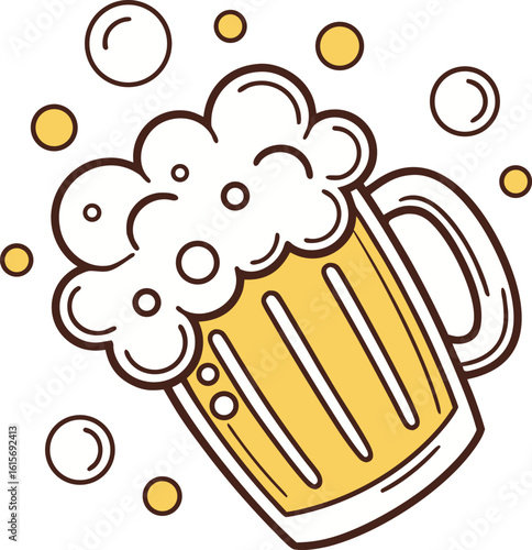 Dynamic Exploding Beer Glass with Foam and Splashes