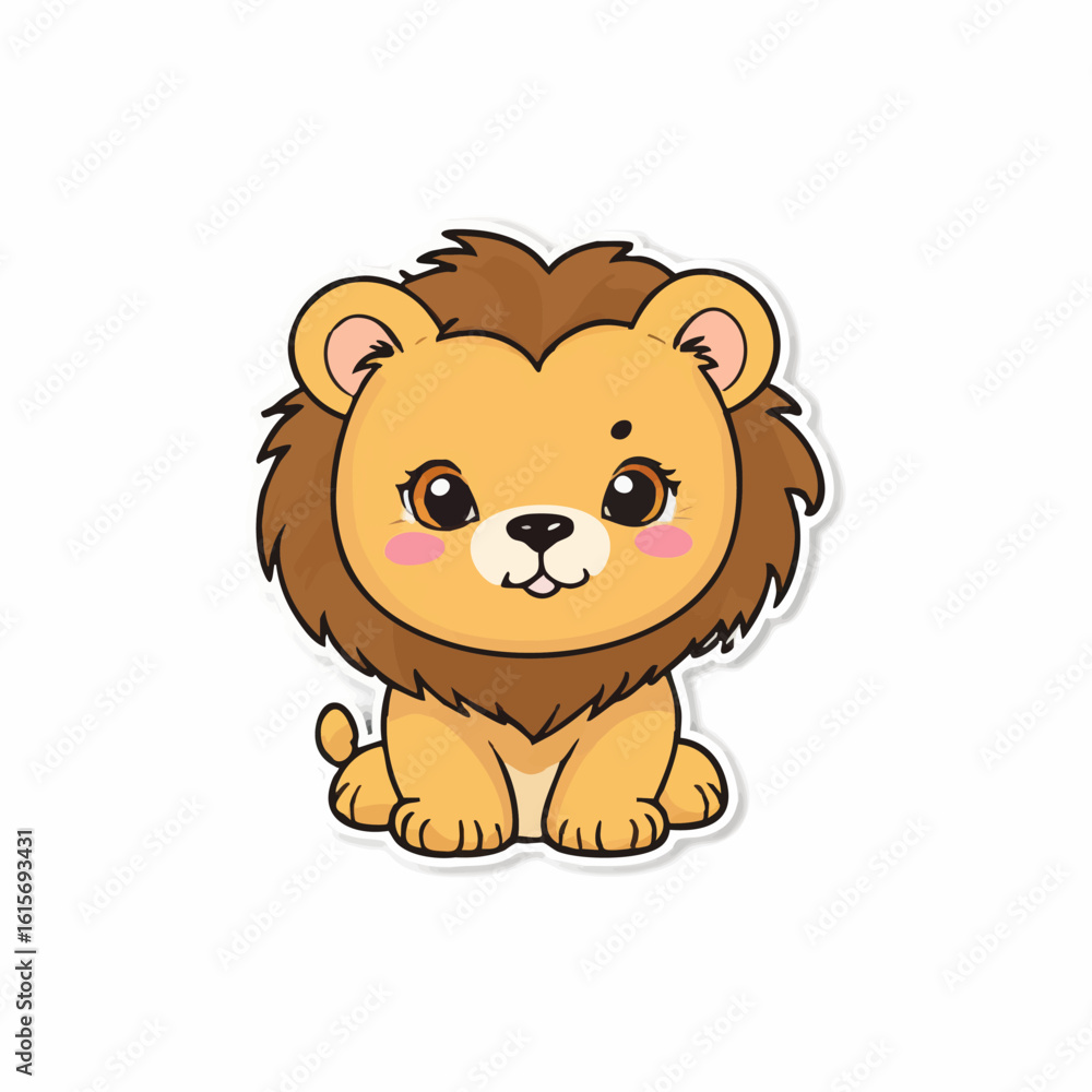 Obraz premium Adorable lion 31.eps Illustration