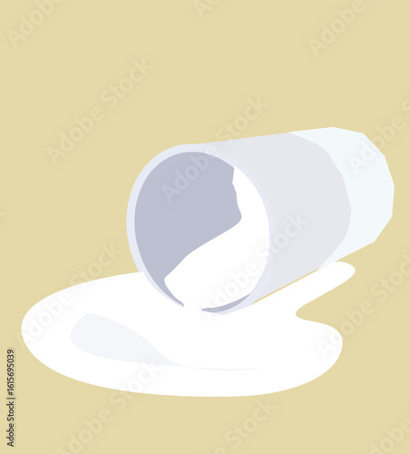 spilled glass of milk. Spilled Milk 