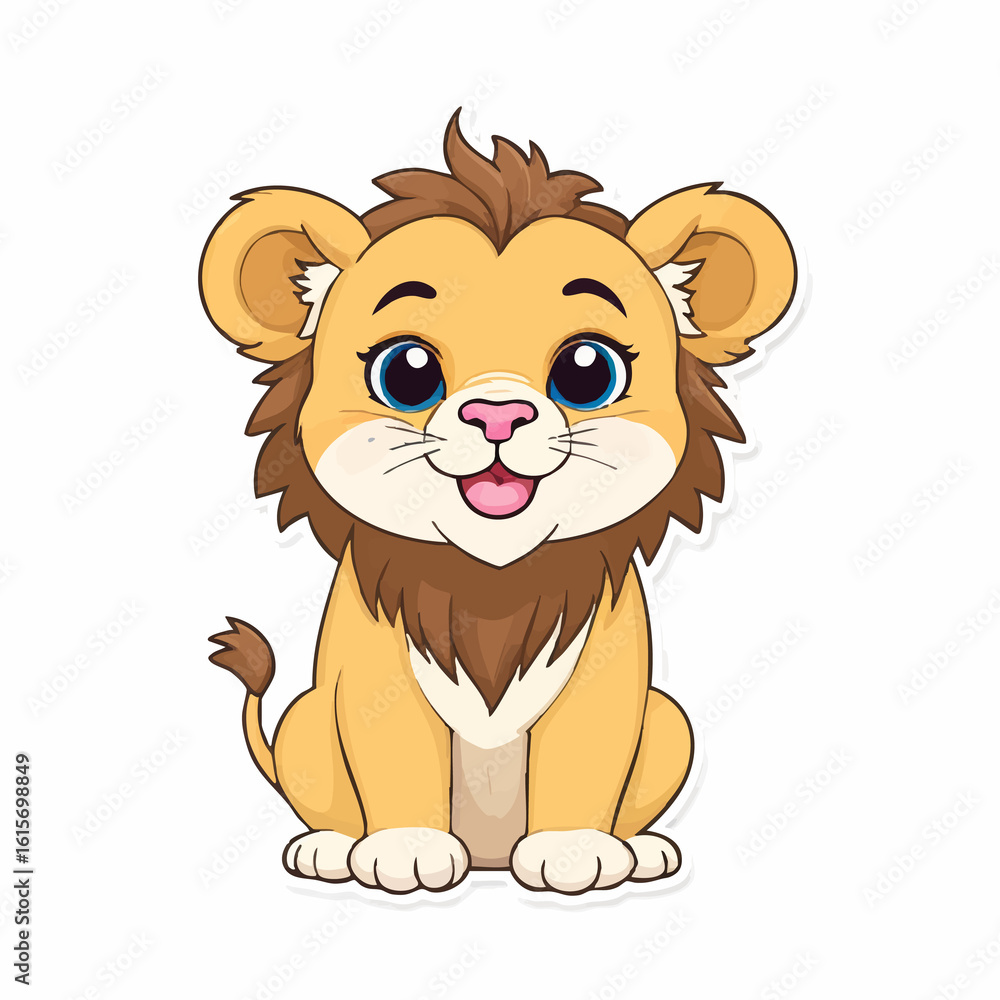 Obraz premium Playful lion-47.jpg Drawing
