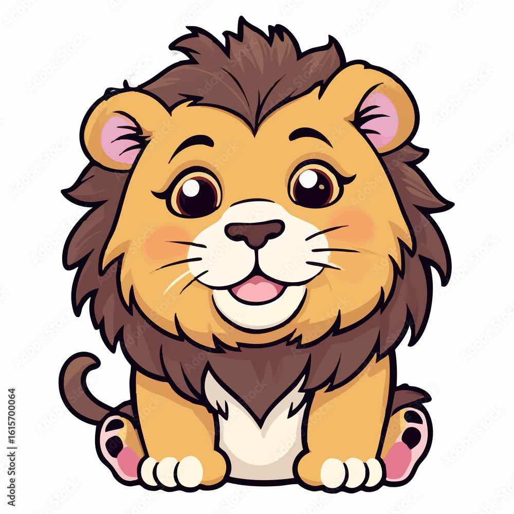 Obraz premium Chibi Style lion-63.jpg Art