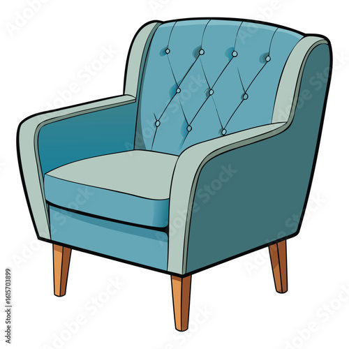 Modern Armchair Illustration Design