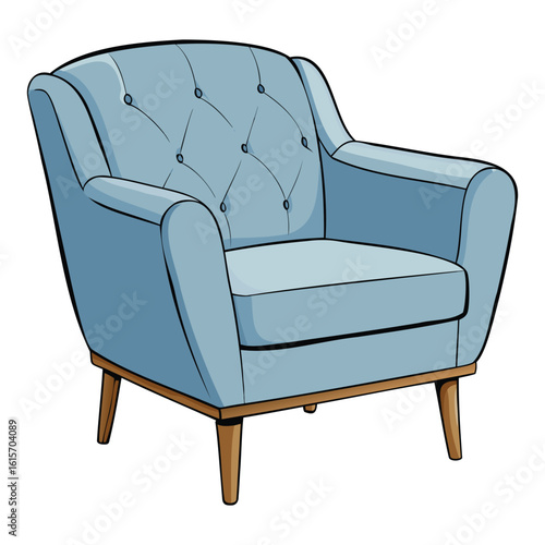 Modern Armchair Illustration Design