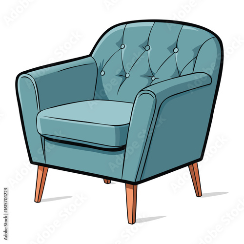 Modern Armchair Illustration Design