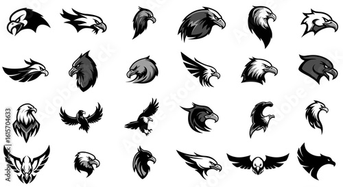 minimalist garuda bird mascot