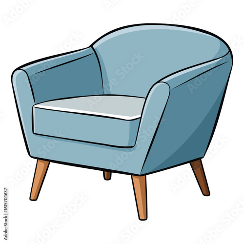Modern Armchair Illustration Design