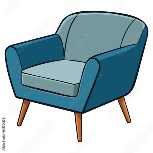 Modern Armchair Illustration Design