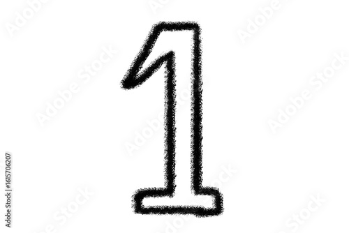 number 1 made of numbers symbol  transparent background