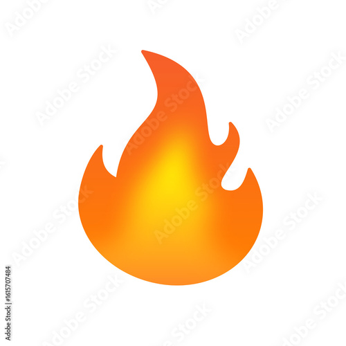 Orange and yellow fire emoji on a transparent background.