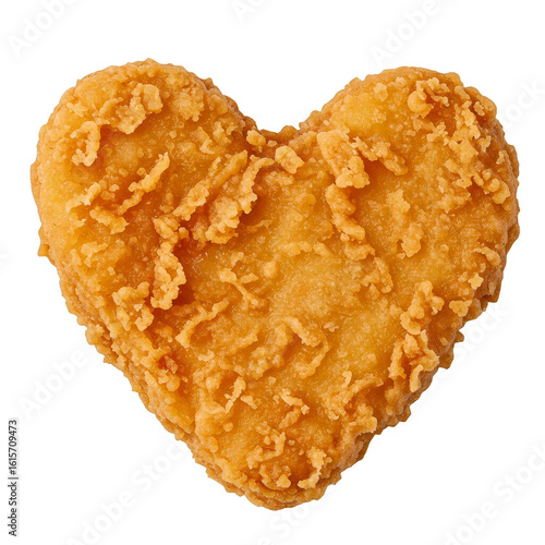 Photography of Heart Shaped Chicken Nugget on Black