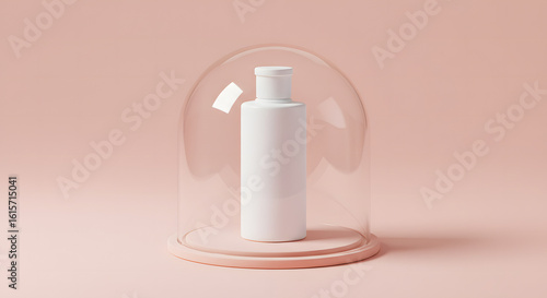 Wallpaper Mural The Sanctuary of Skin Perfection: Unveiling Our Treasured White Cosmetic Elixir, Encased in a Protective Glass Dome, Promising Purity and Potency for Your Ultimate Beauty Ritual Torontodigital.ca