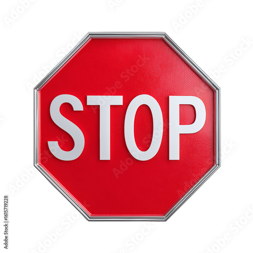  red stop sign Blank isolated on transparent background, Clipart png