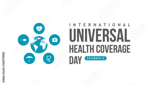 international universal health coverage day vector concept design