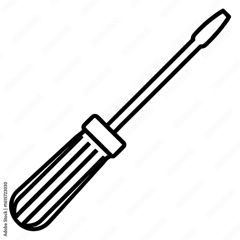 Slotted Common Blade Screwdriver Flat Vector Icon PNG - Transparent Slotted Common Blade Screwdriver Flat Vector Icon PNG - Transparent