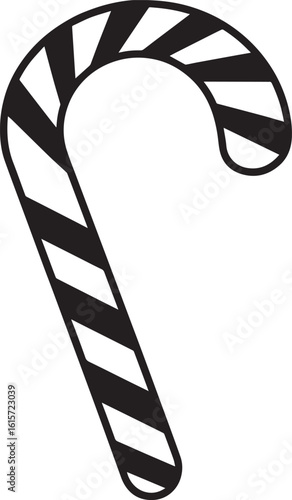  Minimal Sweet Candy Cane Vector Illustration
