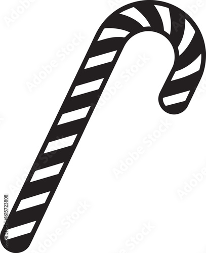  Minimal Sweet Candy Cane Vector Illustration