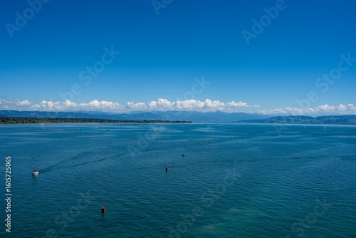 Lake Constance, view of the Swiss Alps