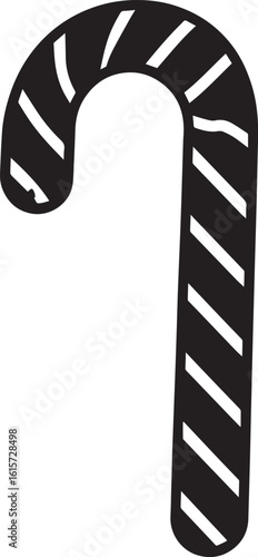  Minimal Sweet Candy Cane Vector Illustration