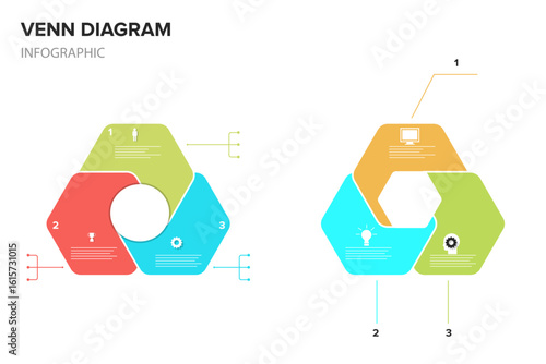 Venn Diagram Templates, marketing illustration